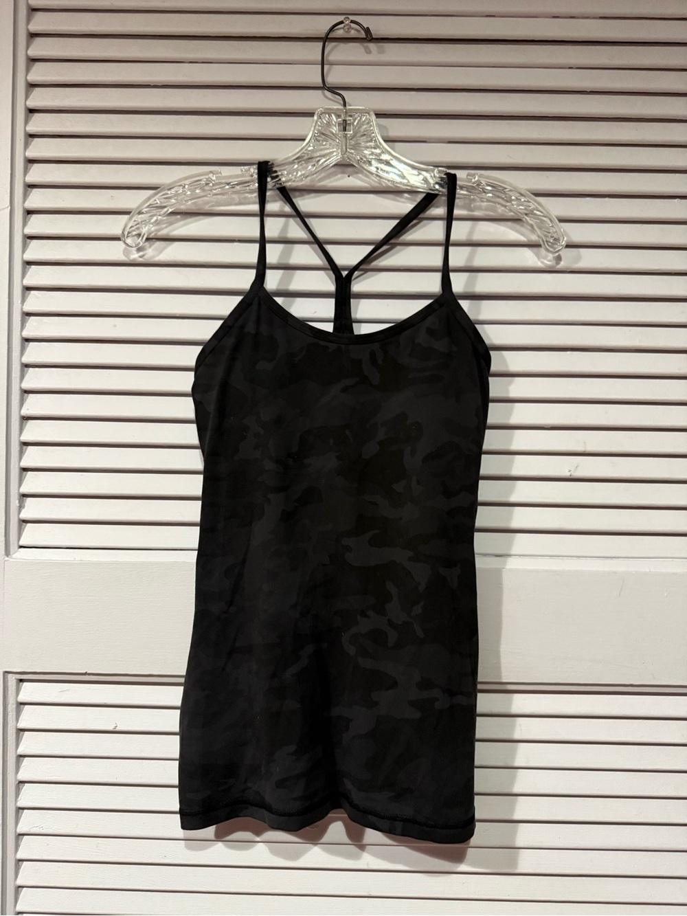 Lululemon Power Y Tank Women’s Incognito Camo Black Gray Size 2